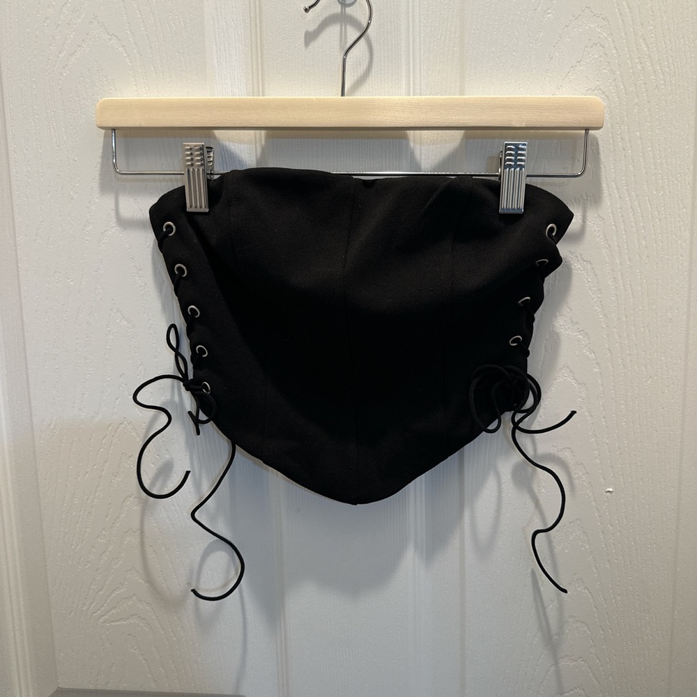 Princess Polly Black Lace-Up Corset